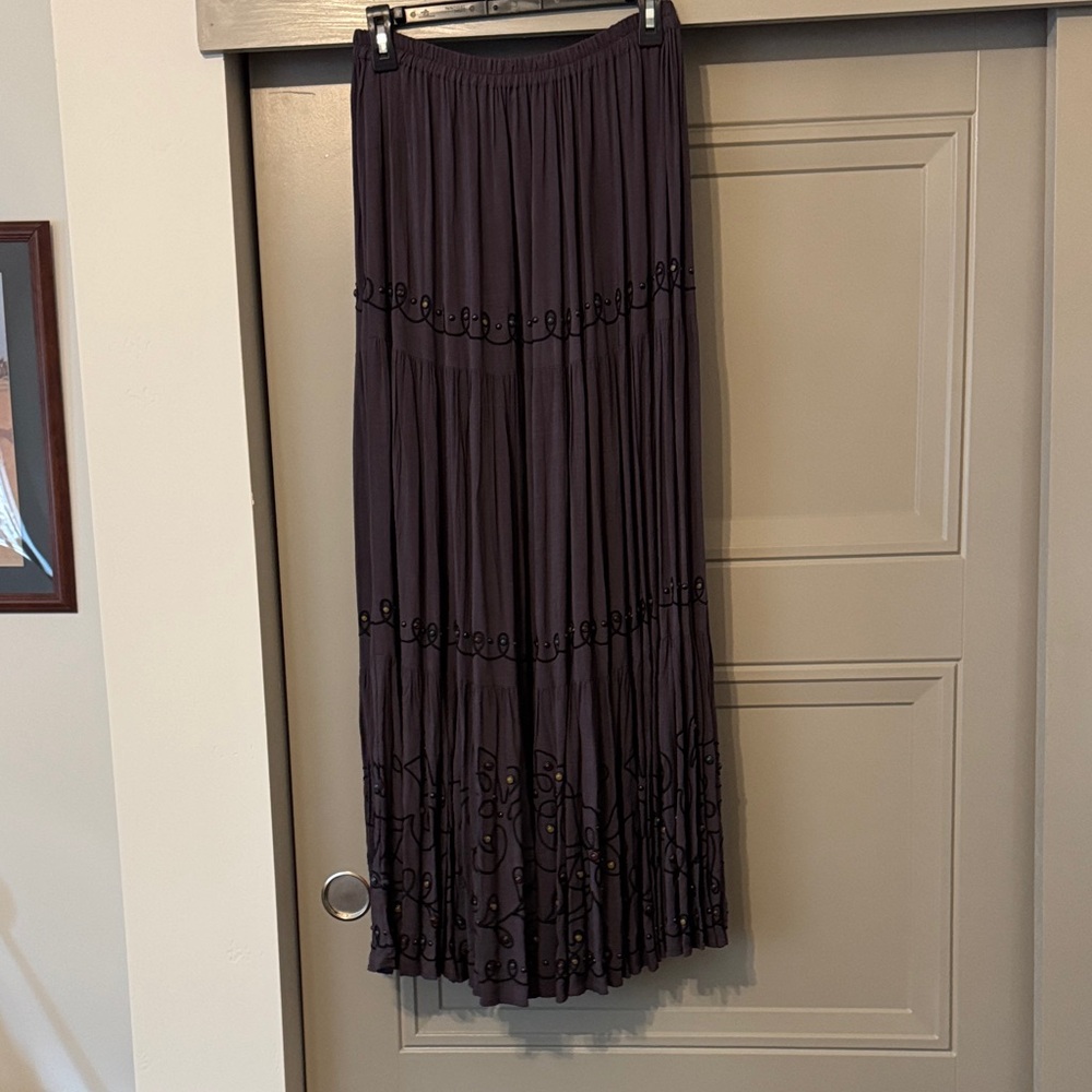 Double D Ranch Dark Purple Maxi Skirt